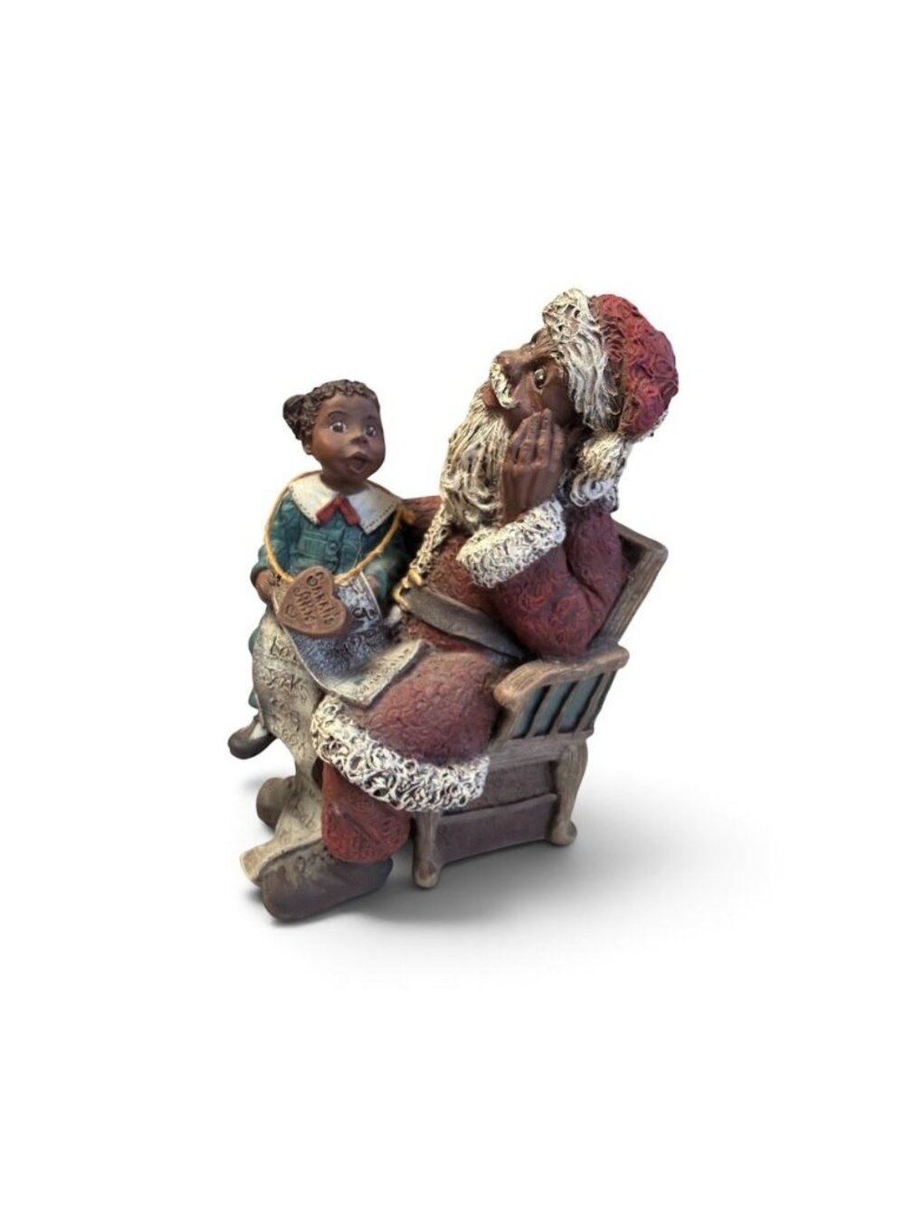 Sarah's Attic Santa & Child Figurine - "Oh My" Limited Edition Collectible Holid